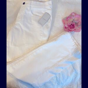 🛍 Sag Harbor Dress Denim Jeans pants Size:12 Stretch off white